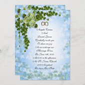 Huwelijksuitnodiging Hortensia en klimop Kaart (Voorkant / Achterkant)