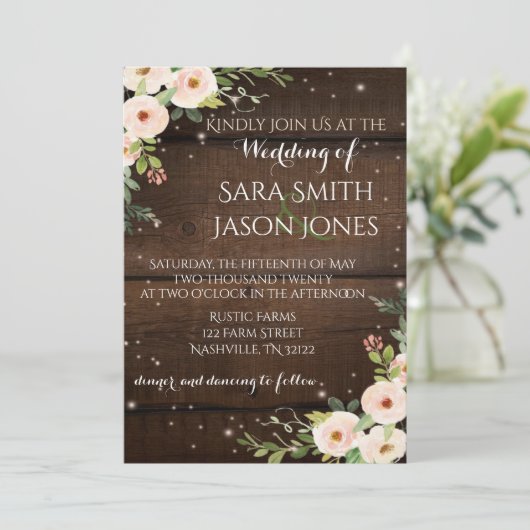 huwelijksuitnodiging kaart (Staand voorkant)