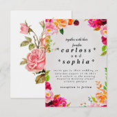 huwelijksuitnodiging kaart (Voorkant / Achterkant)