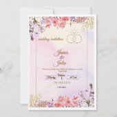 huwelijksuitnodiging kaart (Voorkant)