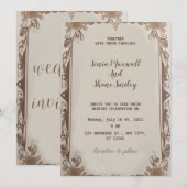 huwelijksuitnodiging kaart (Voorkant / Achterkant)