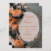 huwelijksuitnodiging kaart (Voorkant / Achterkant)