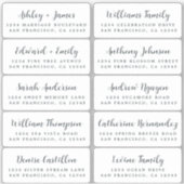 Huwelijksuitnodiging kalligrafie adreslabels voor  sticker (Voorkant)