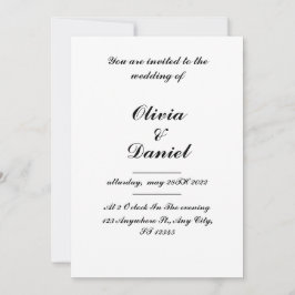 huwelijksuitnodiging, klassieke huwelijksuitnodigi kaart