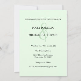 Huwelijksuitnodiging, Klassieke Huwelijksuitnodigi Kaart