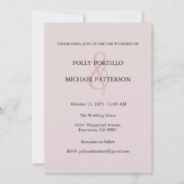 Huwelijksuitnodiging, Klassieke Huwelijksuitnodigi Kaart