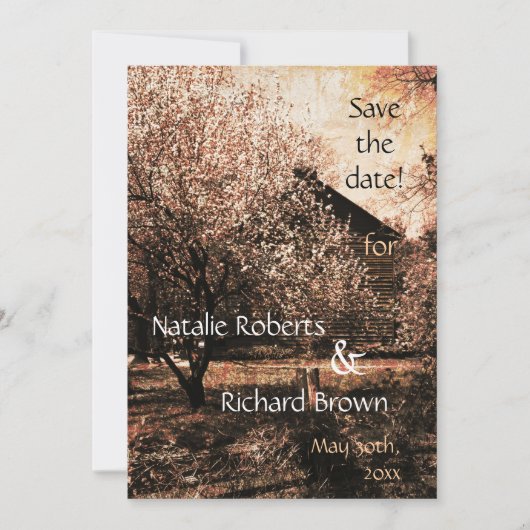 Huwelijksuitnodiging landelijke stijl sjabloon kaart (Voorkant)