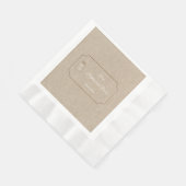 huwelijksuitnodiging | Mason Jar Linen Canvas Servet (Hoek)