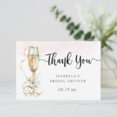 Huwelijksuitnodiging met laarzen en bubbels Trouwd Bedankkaart (Staand voorkant)