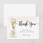 Huwelijksuitnodiging met laarzen en bubbels Trouwd Bedankkaart (Voorkant / Achterkant)