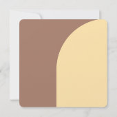 Huwelijksuitnodiging Mocha Mousse gebogen platte K (Achterkant)