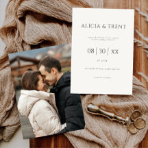 Huwelijksuitnodiging moderne landelijke villa | El