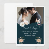 Huwelijksuitnodiging Poster Kaart (Voorkant / Achterkant)