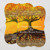 Huwelijksuitnodiging Roots of Love Romantische Boo Kaart (Voorkant / Achterkant)
