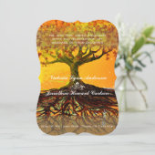 Huwelijksuitnodiging Roots of Love Romantische Boo Kaart (Staand voorkant)