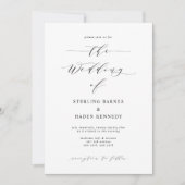 Huwelijksuitnodiging Script Minimaal Uitnodigingsk Kaart (Voorkant)