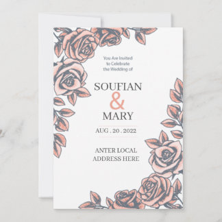 huwelijksuitnodiging sjablonen kaart