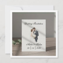 Huwelijksuitnodiging Template met Romantisch Paar