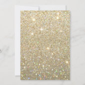 Huwelijksuitnodiging - Uw dag Gold Glitter Kaart (Achterkant)