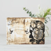 huwelijksuitnodiging van de unie kaart (Staand voorkant)