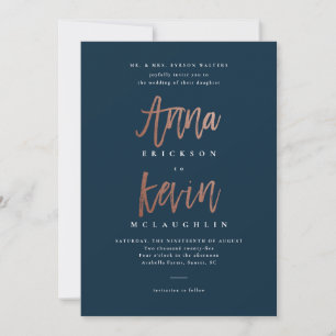 Huwelijksuitnodiging voor Anna en Kevin Kaart