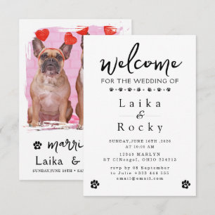 Huwelijksuitnodiging voor honden save the date