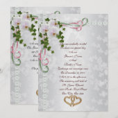 Huwelijksuitnodiging witte orchideeën kaart (Voorkant / Achterkant)