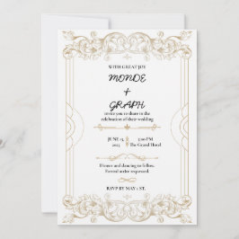 Huwelijksuitnodigingen Art Kaart