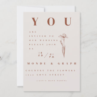 Huwelijksuitnodigingen Art Kaart