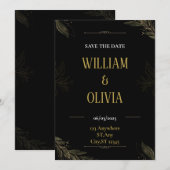 Huwelijksuitnodigingen. Feestdagenkaart (Voorkant / Achterkant)