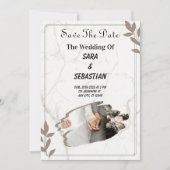 Huwelijksuitnodigingen | Heart Effect liefdesverha Kaart (Voorkant)