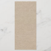 Huwelijksuitnodigingen | Mason Jar Linnen Canvas M Menu (Achterkant)