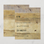 Huwelijksuitnodigingen met moderne, robuuste typog (Voorkant / Achterkant)