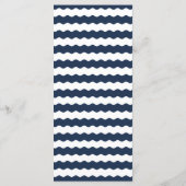 Huwelijksuitnodigingen | Nautische Navy Waves Menu (Achterkant)