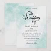 huwelijksuitnodigingen voor waterverf kaart (Voorkant / Achterkant)