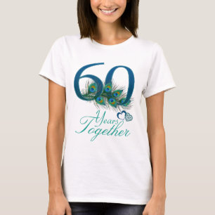 Huwelijksverjaardag / 60 / 60ste / nummer 60 t-shirt
