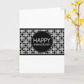 Huwelijksverjaardag (cinderStripe) Kaart (Gele Bloem)