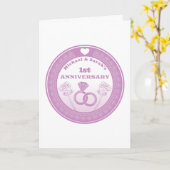 Huwelijksverjaardag Lace look verander het jaar Kaart (Gele Bloem)