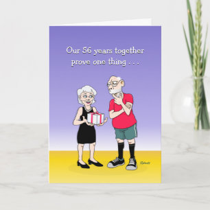 Huwelijksverjaardagskaart 56 jaar kaart