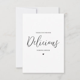 Huwelijksverkoper Dank u kaart- Cateraar Bedankkaart