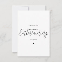 Huwelijksverkoper Dank u kaart- DJ / Band Bedankkaart