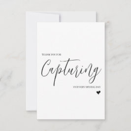 Huwelijksverkoper Dank u kaart- Fotograaf / Vid Bedankkaart