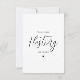 Huwelijksverkoper Dank u kaart- Locatie Bedankkaart