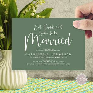 Huwelijksverlovingsfeest, handschriftscript kaart