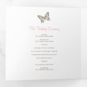 Huwelijksvernieuwing programma roze bruine vlinder (Binnenzijde eerst)