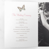 Huwelijksvernieuwing programma roze bruine vlinder (Binnenzijde eerst)