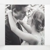 Huwelijksvernieuwing vierkant programma aqua vlind (Binnenkant midden)