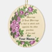 Huwelijksvers custom huwelijksornament keramisch ornament (Links)