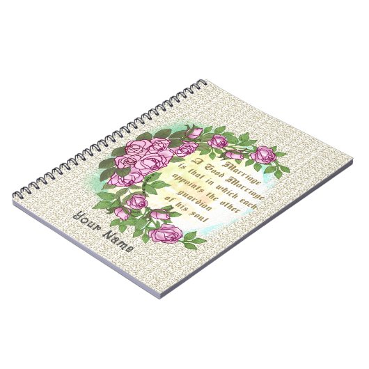 Huwelijksvers trouw Notitieboek (Linkerzijde)