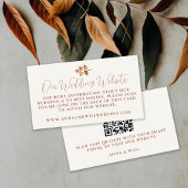 Huwelijkswebsite QR Code Fall Leaves Bruiloft Informatiekaartje